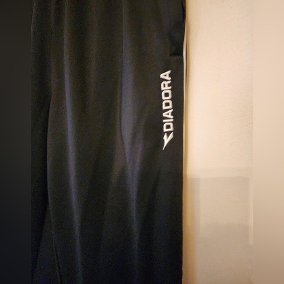 Diadora vintage black track pants size mens large - Picture 2 of 4
